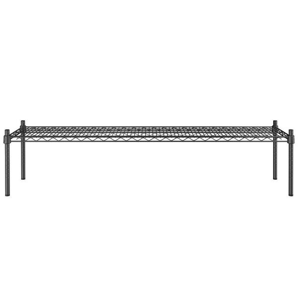 PRO&Family Black Epoxy Dunnage Shelf with 14" Posts (14" x 48")