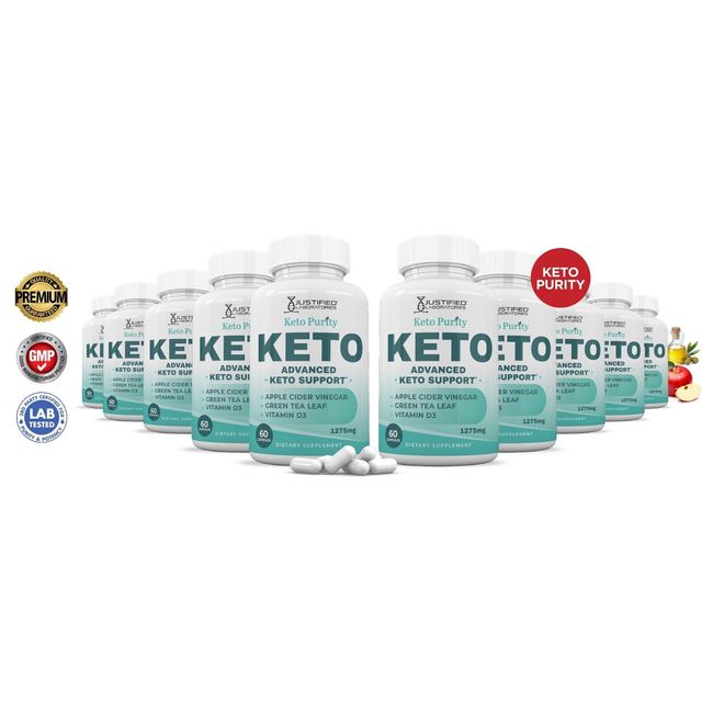 Keto Purity ACV Pills 1275 MG Stronger Than Gummies Keto Support 10 Bottle