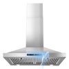 24 Inch Wall Mount Range Hood 450CFM Gesture Sensing & Touch Control 3 Speed Fan