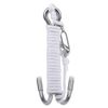 Tbest Reef Hook, Tbe Double Hook Underwater Reef Hook with Retractable Cord Fixing Spool Reef Hook Replacement for Diver (White)