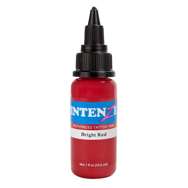 BRIGHT RED Intenze Premium Pro Authentic Tattoo Ink 1/2oz 15ml Bottle Sterile