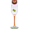 Maturi Hand Painted Patterned Champagne Flute, 220ml, Gift Boxed