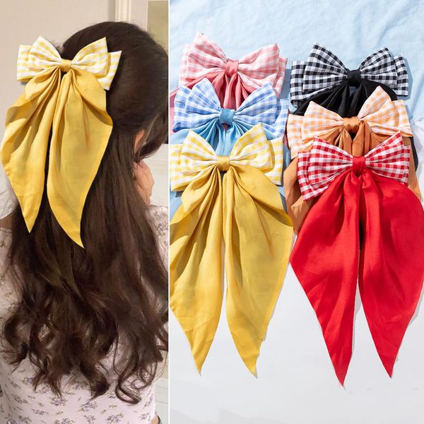 6 PCS Big Bows Hair Clips,Hair Bows for Women Girls,Hair Bows,Bow-knot Hair Clips for Women Thick Hair & Thin Hair,Nonslip Bows Claw Clips for Women, Bow Clips for Women