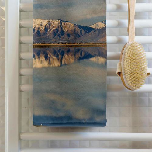 3dRose 22x30 Bath Hand Pool Towel - Great Salt Lake and Wasatch Mountains, Utah, USA - US45 HGA0366 - Howie Garber Lakes