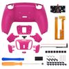 eXtremeRate Nova Pink Rubberized Grip Programable RISE4 Remap Kit for ps5 Controller BDM-030 040 050, Upgrade Board & Back Shell & 4 Back Buttons for ps5 Controller - Controller NOT Included