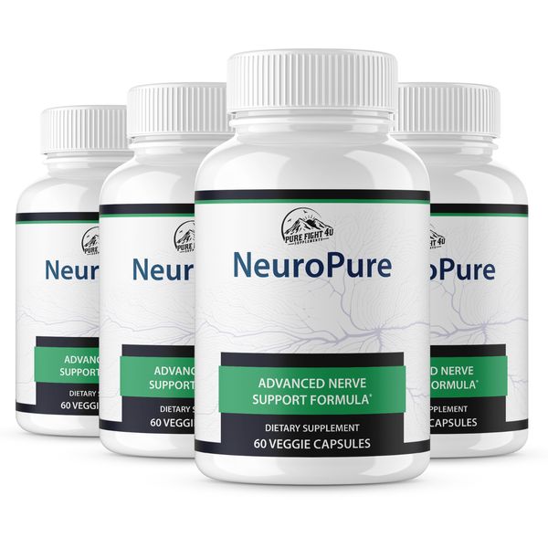 Neuro Pure Advanced Nerve Formula Supports Brain Health & Function - 4 Bottles
