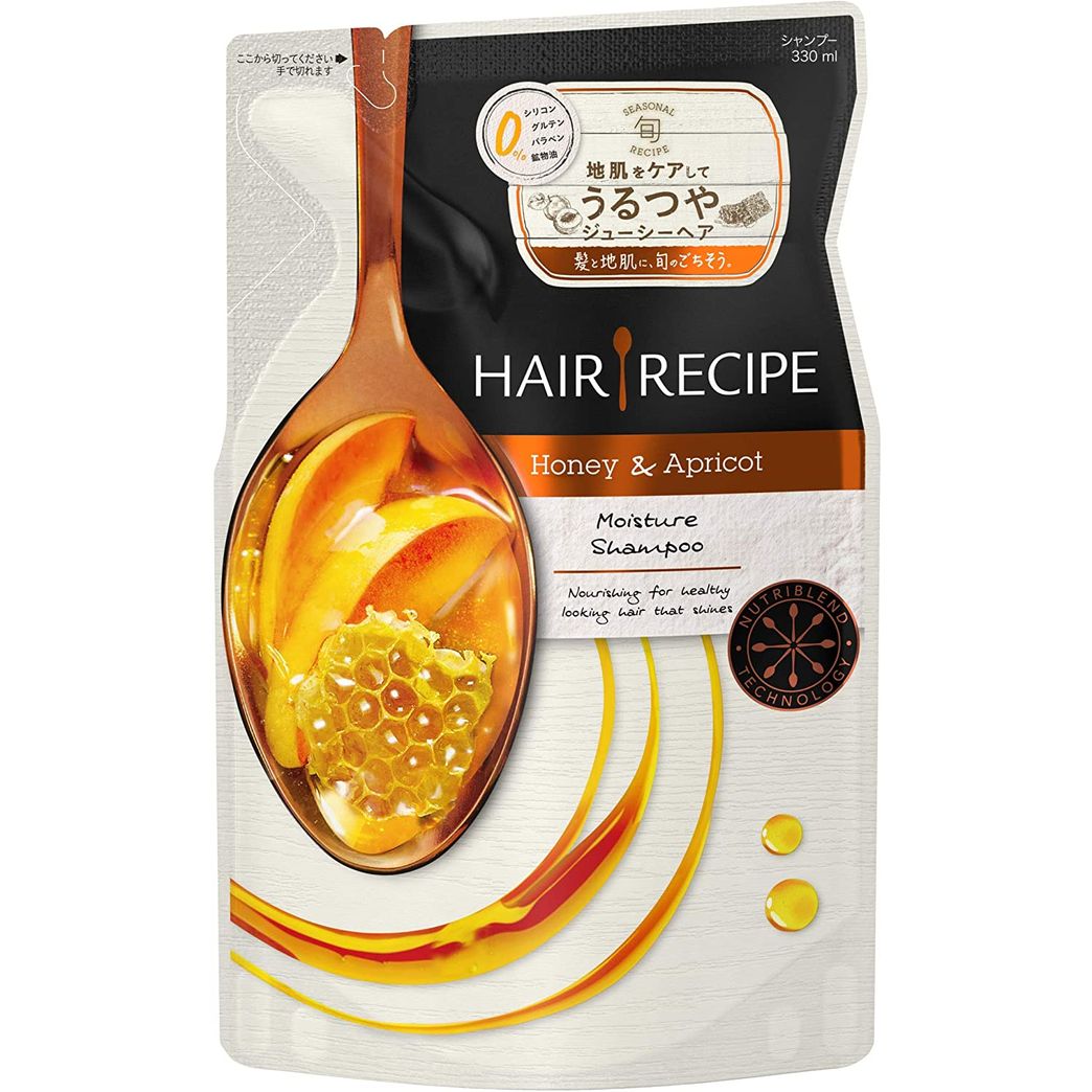 HAIR RECIPE Shampoo Honey Apricot Enrich Moisture Recipe Refill 330 ml