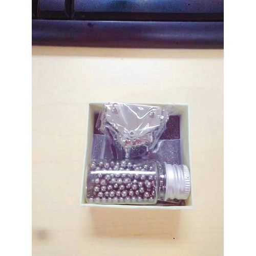 TIETHEKNOT Mini Pocket Artillery Cannon Military Model Kits Metal Big Gun with Pellets for Present Decoration Collection
