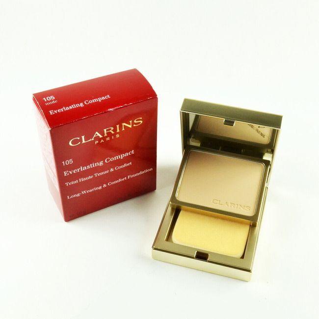 Clarins Everlasting Compact Long-Wearing & Comfort Foundation #105 NUDE - 10 g