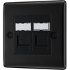 British General NFBRJ452 Nexus Metal RJ45 Double Data Outlet Socket - Matt Black