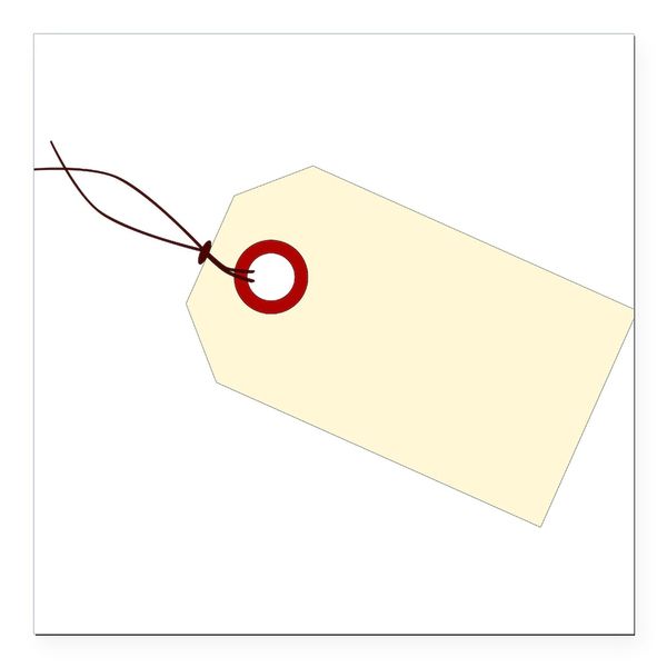 CafePress Blank Tag Square Car Magnet, Magnetic Bumper Display