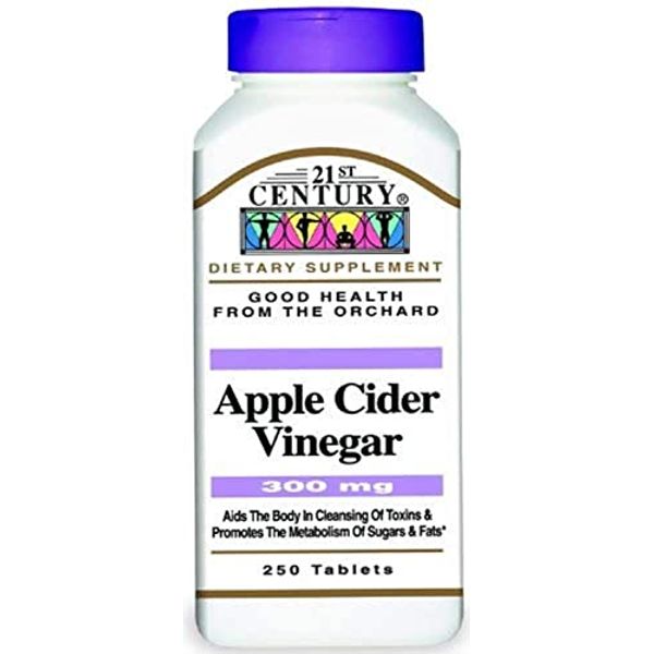 21st Century Apple Cider Vinegar 300mg Tablets, 250 Count (Pack of 2)