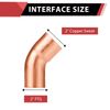 1-Pack EFIELD 2" FTG x Copper Short Radius 45° Street Elbow Copper Fitting (2"x 2"),(COPPER081)
