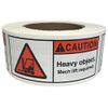 MR Label Company Caution Heavy Object Mech Lift Required Rolls