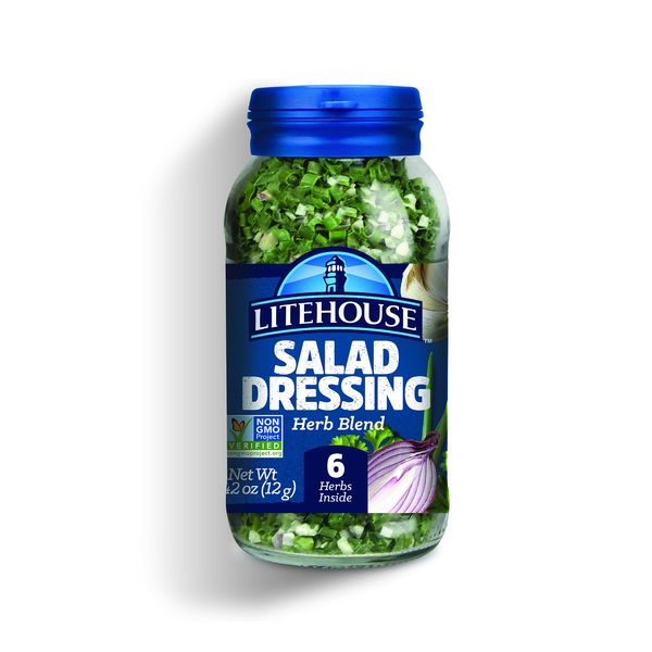 Litehouse Freeze Dried Salad Dressing Herb Blend, Mix of Chives, Garlic, Dill, Parsley, Shallots & Red Onion, Non-GMO, Gluten-Free, Fresh Herb Blend, 0.42 Oz