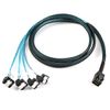 Cablecc Internal Mini SAS SFF-8643 Host to Angle 4 SATA Target Hard Disk 6Gbps Data Server Raid Cable 1m