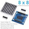 DAOKAI Dot Matrix Module 8x8 Dot Matrix LED Display Single Blue Light MCU Control Driver Board with Cable for Arduino Microcontroller (2pcs)