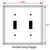 Art Plates - Double Toggle Switch Plate - (Made in USA)