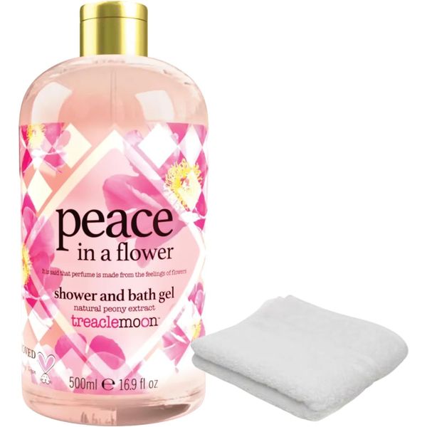 Treacle Moon Shower & Bath Gel (500ml) with Bath Washcloth (Coconut)