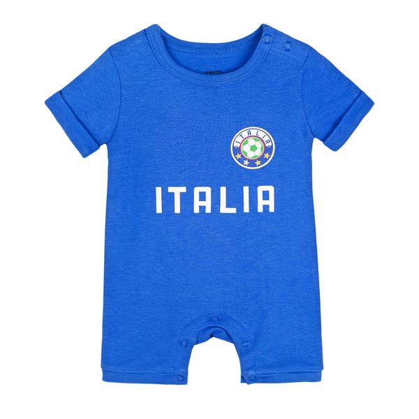 Cnins Toddler Soccer Jerseys Italia Soccer Baby Outfit Cute Italy Romper for Newborn Babies (It-Romper,12-18M)