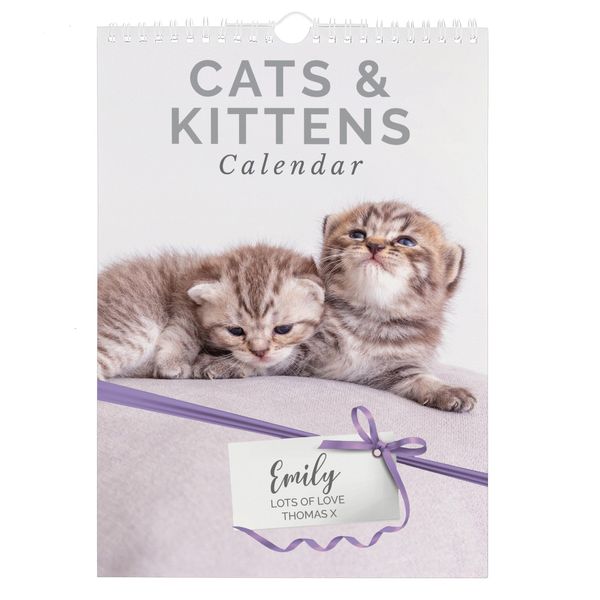 Personalised Cats and Kittens Calendar. Personalised Wall Calendar