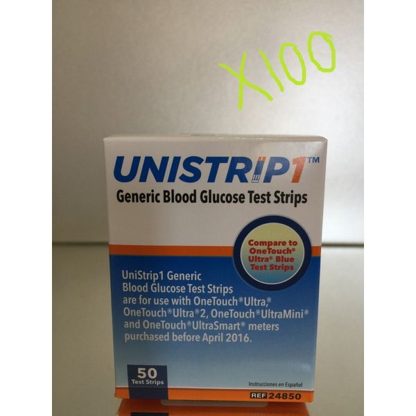 UNISTRIP Blood Glucose Test Strips 5000 Ct, FAST FREE SHIPPING.  EXP 05/2025