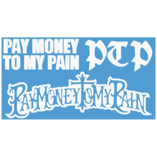 PayMoneyToMyPain Cutting Sticker 5.9 inches (15 cm) [White]