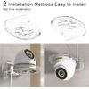 PAIKIUU Universal Adhesive Camera Mount Wall Mounting Bracket for Security Camera, Acrylic Camera Wall Mount Holder Floating Shelf Transparent