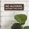Standard No Alcohol Beyond This Point Sign - Black - Medium 1 Pack