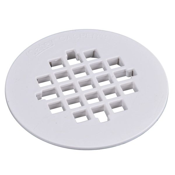 4 1/4" rOund Universal Shower floor drain STRAINER White ABS Plastic OATEY 42136