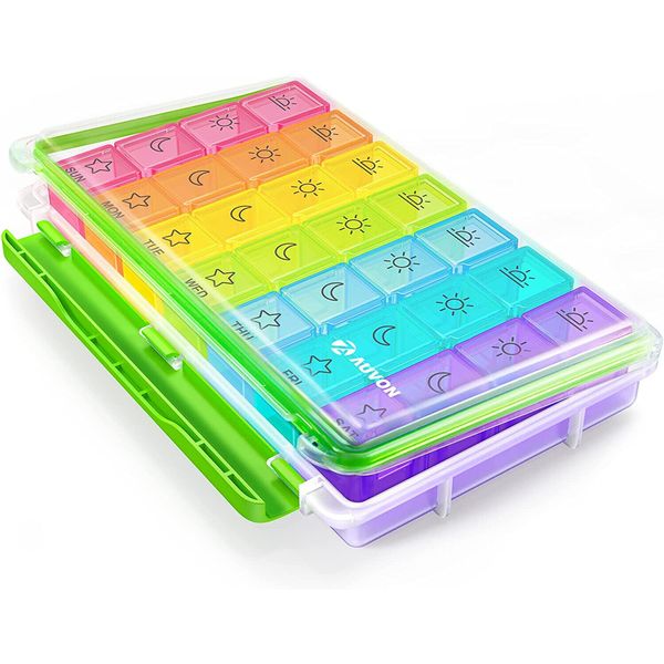 NEW $26 AUVON iMedassist Weekly Pill Organizer (4 X  a Day) 7 Day Pill Box Case