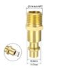 sourcing map High-Flow Plug, Brass Quick Coupler Plug Air Hose Fitting Quick-Connect Fitting, 1/4" NPT Male Plug