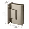 CRL GEN337BN Nickel Geneva 337 Adjustable Wall Mount Full Back Plate Hinge
