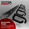 rhinocables Cable Management Bar for Patch Panel, Cable Rack, Mount Use - Cable Tidy Rack Accessory, Cable Organisers for Home - (19" 1U)
