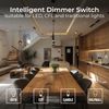 BG Electrical Intelligent Double Wall Dimmer Switch, 2 Way, Screwless Front Plate, Evolve, Satin Brass, 200W, PCDSB82B