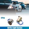 uxcell 4pcs Car Wiring Wire Bundle Light Bulb Socket Holder Extension Connector BA15S Light Socket