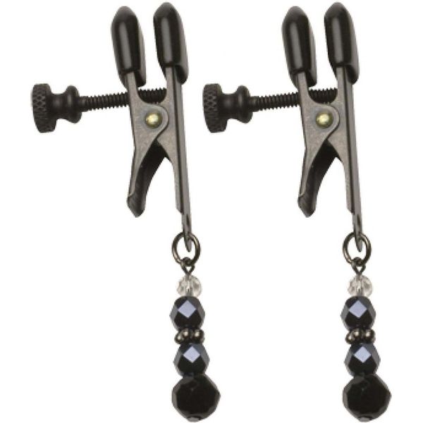Spartacus Beaded Nipple Clamps, Black