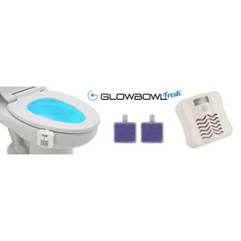 GlowBowl Fresh - Motion Activated Toilet NightLight w/Air Freshener -  Version 2 Longer Lasting