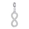 Philip Jones Infinity Charm Created with Zircondia® Crystals