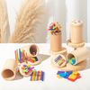 SUQ Preschool Matching Wooden Games for Learning Colour Sorting (30PCS)