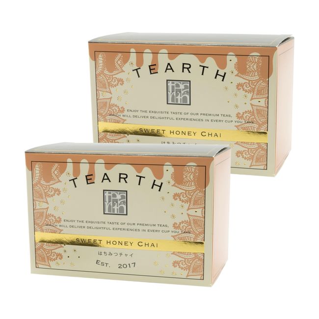 TEARTH Honey Chai Tea Bags, Pack of 25 Individual Packaging and 2 Recommended Tea Bags