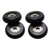 FRECCU Total Gym Replacement Set Wheels/Rollers for Models 2000, 3000, and More -Black (4 Pack)