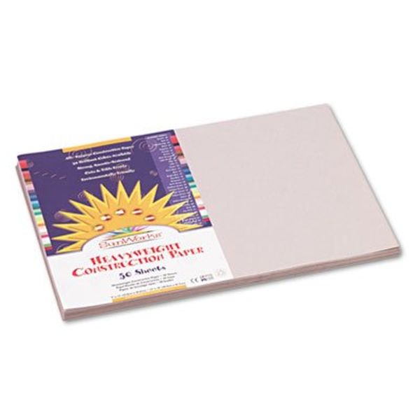 Construction Paper, 58 lbs., 12 x 18, Gray, 50 Sheets/Pack, Sold as 1 Package, 50 Sheet per Package