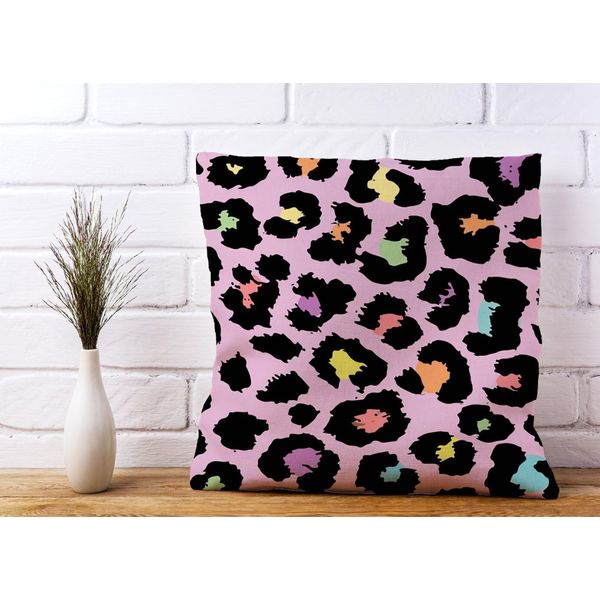 Warren Reed - Designer Pink Leopard Print Cushions 60cm x 60cm