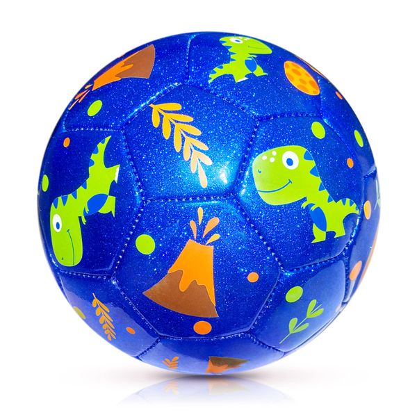 INPODAK Toddler Football, Football Size 2, Kids Football, Dinosaur Football, Football Gift for Boys Girls, Small Balls for Garden Outdoor Yard Lawn 2 3 4 5 6 Years Old