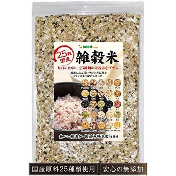 Seed Coms 25 Grains Japanese Millet Rice, Completely Additive-Free, Made in Japan, 17.6 oz (500 g)