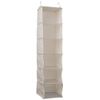 Household Essentials 311312 Hanging Closet Organizer | 6-Shelves | Natural Canvas