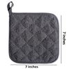 DII Basic Terry Collection Quilted 100% Cotton, Potholder, Mineral Gray, 3 Piece