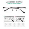 Eyekepper Quality Spring Hinges Half-Rim Reading Glasses Gunmetal +1.75