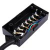 RV 7 Way Plug Inline Pre-Wired Trailer Cord Junction Box w/12 Foot Cable